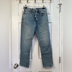 AGOLDE Riley High-Rise Straight Cropped Jeans - Aritzia (Size 26)